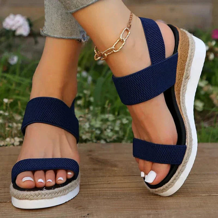 Melyora | Sportliche, Atmungsaktive Damen Plateau Sandalen – Weiße Plateausandalen für Komfort und Stil 7
