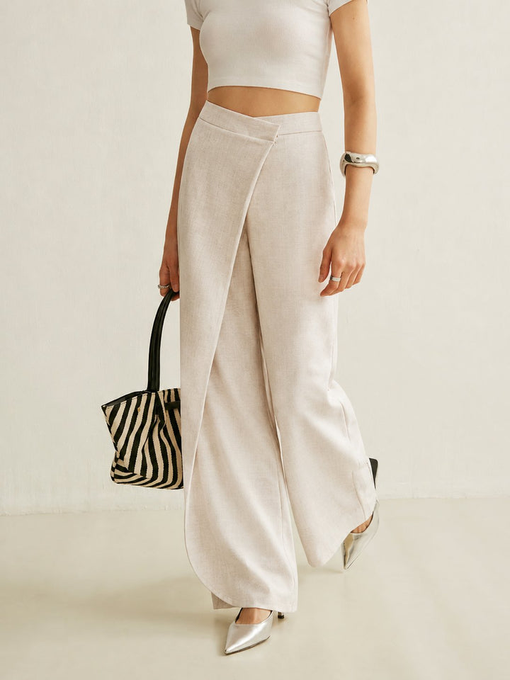 Mia | Asymmetrische und moderne Hose mit weitem Bein 4