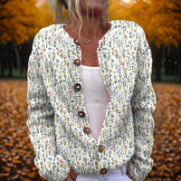 Michelle | Artistic Spring Cardigan with Floral Print