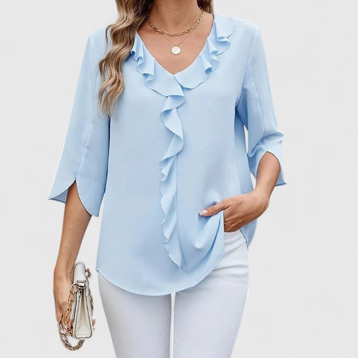 Mila | Bequeme und elegante Chiffonbluse mit Rüschen 1