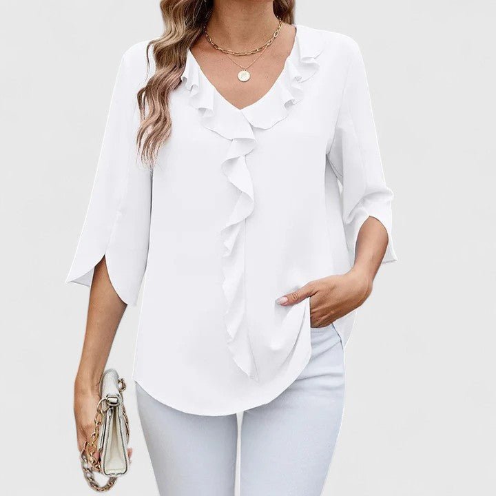 Mila | Bequeme und elegante Chiffonbluse mit Rüschen 5