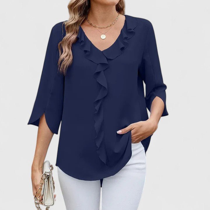 Mila | Bequeme und elegante Chiffonbluse mit Rüschen 8