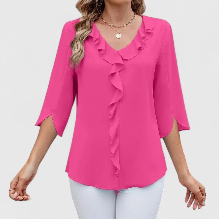 Mila | Bequeme und elegante Chiffonbluse mit Rüschen 9