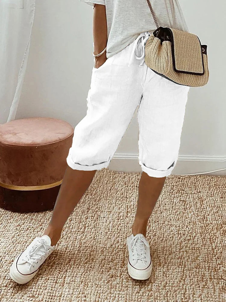 Mila | Damen Shorts Kurze Hosen Sommer Relaxed Fit Atmungsaktiv 2