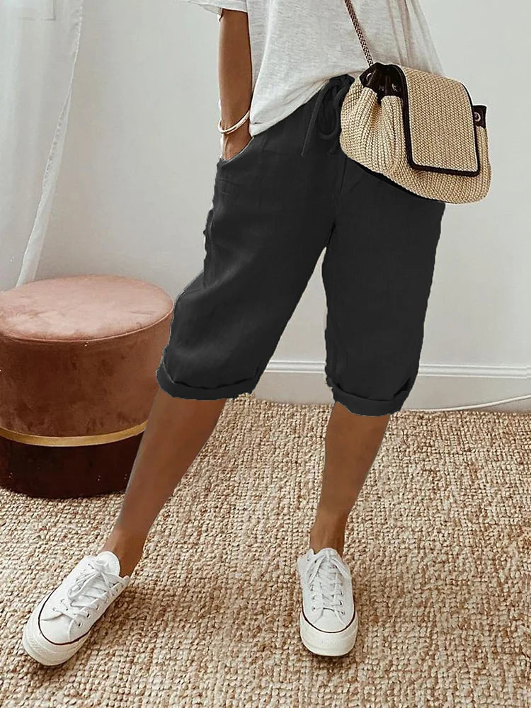Mila | Damen Shorts Kurze Hosen Sommer Relaxed Fit Atmungsaktiv 4