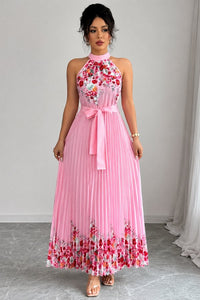 Lilly | Elegantes Und Luftiges Plissee-Midikleid Mit Neckholder
