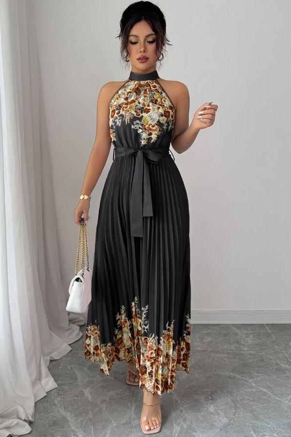 Mila | Elegantes und romantisches Blumenmuster Midikleid 12