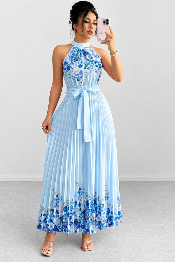Mila | Elegantes und romantisches Blumenmuster Midikleid 3