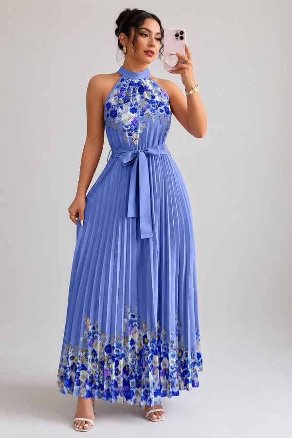 Mila | Elegantes und romantisches Blumenmuster Midikleid 6