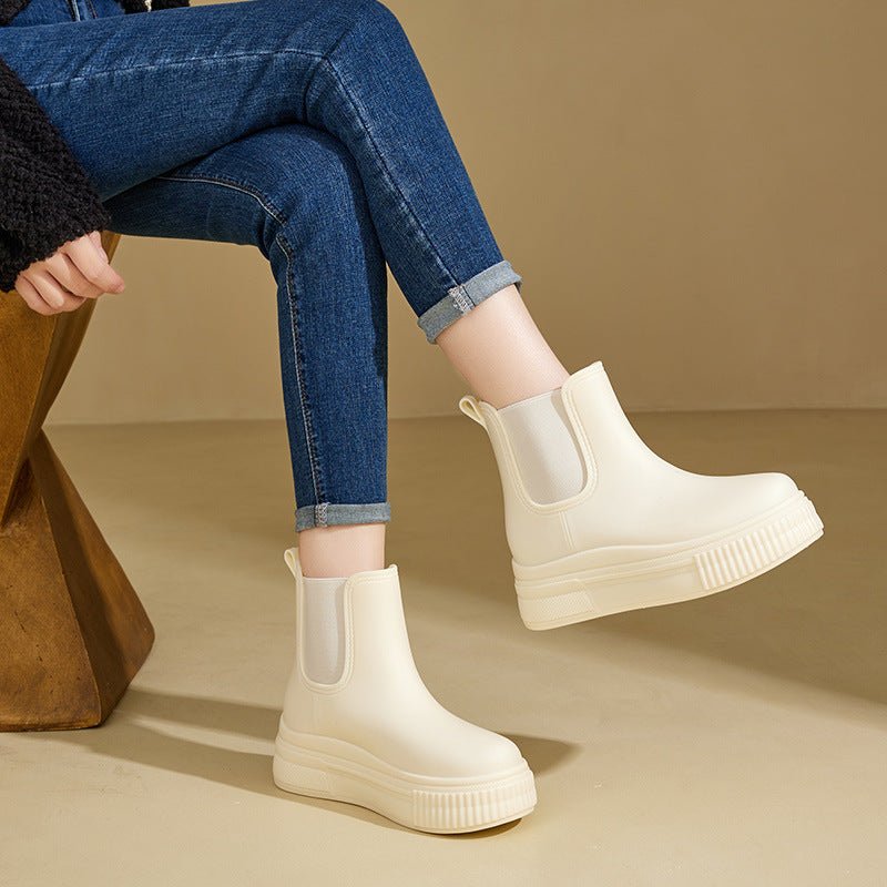 Mila | Wasserdichte, Trendige &amp; Stilvolle Chelsea Plateau Stiefel 6