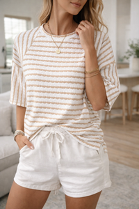 Andrea | Gestreiftes T-Shirt mit entspannter Passform und Küsten-Flair