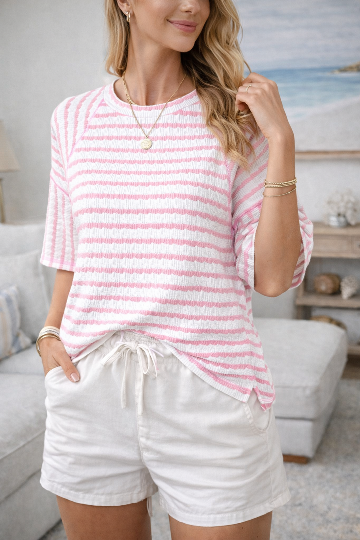 Mira | Atmungsaktives, Entspanntes & Gestreiftes Langarmshirt Damen 2