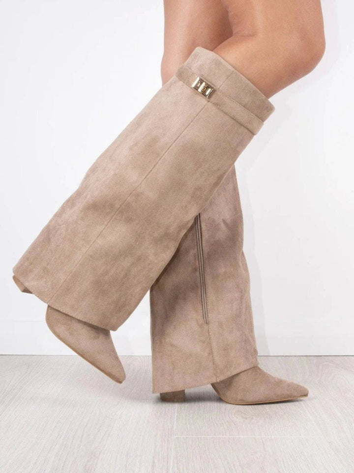 Mira | Elegante, Bequeme &amp; Vielseitige Kniehohe Wildlederstiefel 1