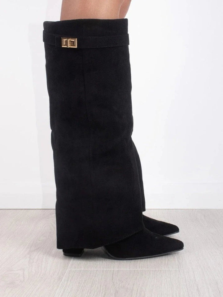 Mira | Elegante, Bequeme &amp; Vielseitige Kniehohe Wildlederstiefel 4