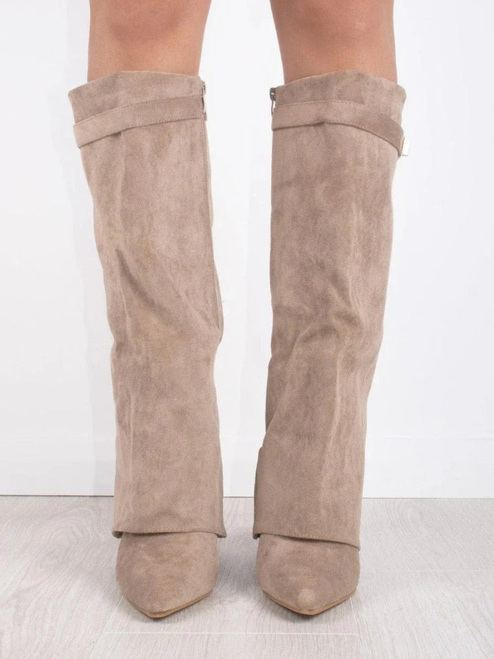 Mira | Elegante, Bequeme &amp; Vielseitige Kniehohe Wildlederstiefel 8