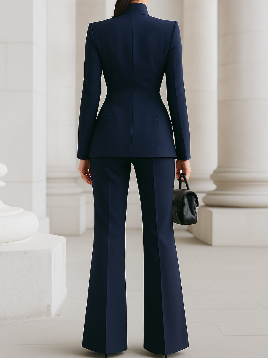 Mira | Eleganter, Maßgeschneiderter Blazer- und Hosen-Set für Frauen 7