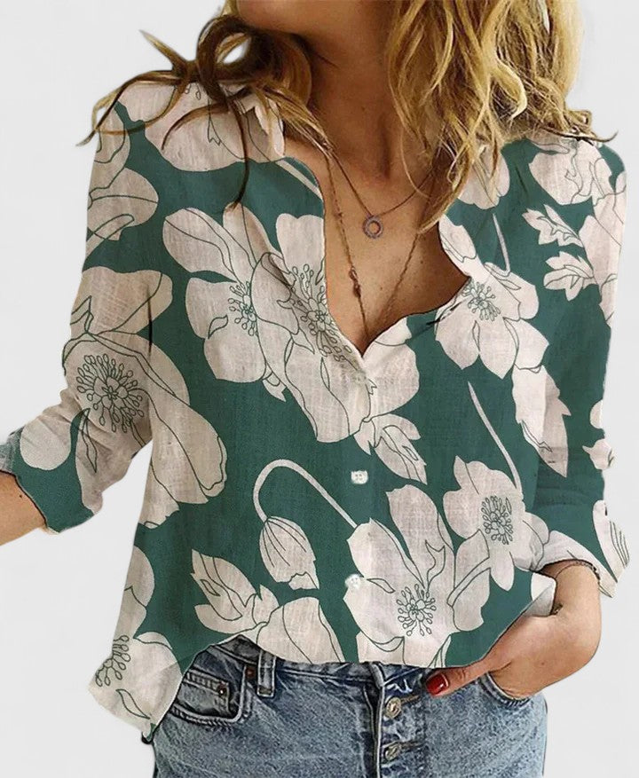 Mira | Elegantes Damen Hemd Langarm mit V-Ausschnitt für jeden Anlass 10