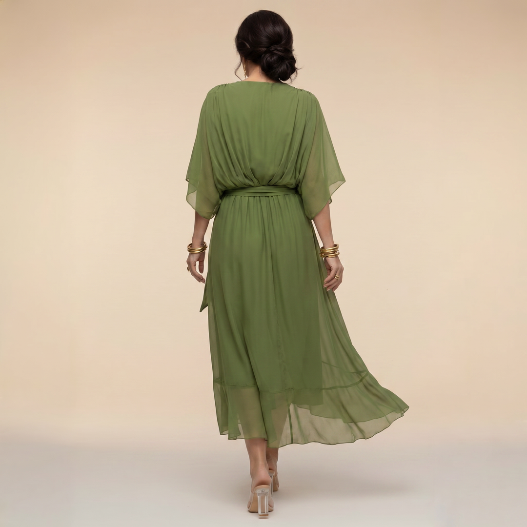 Mira | Elegantes Wickelkleid Damen – Schmeichelhaftes Midi-Kleid für Hochzeitsgäste 2