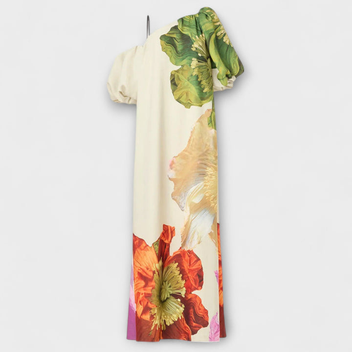 Mira | Elegantes, Off-Shoulder Maxikleid für Damen – Lebhaftes Sommerkleid mit Blumenmuster 5