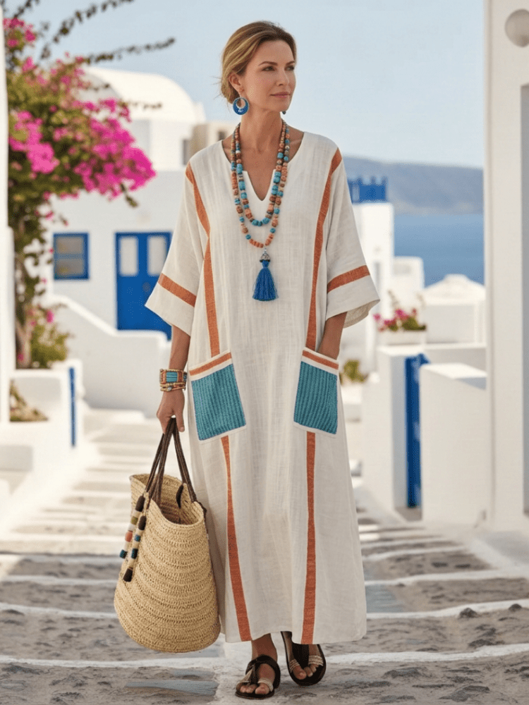 Mirella | Elegantes Maxikleid mit V-Ausschnitt 2
