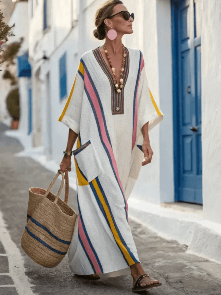 Mirella | Elegantes Maxikleid mit V-Ausschnitt 4