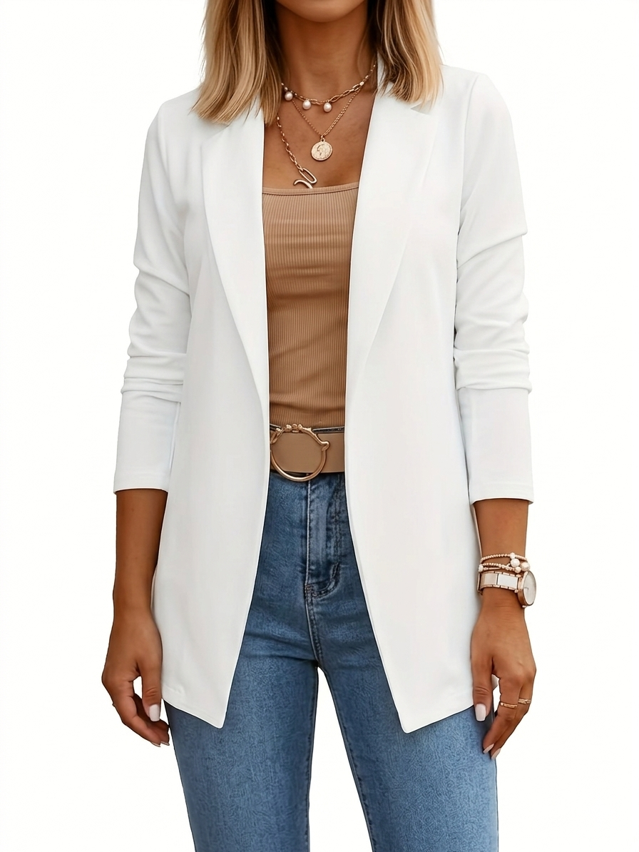 Montera | Eleganter, Drapierter Longblazer Damen für Vielseitige Looks 3
