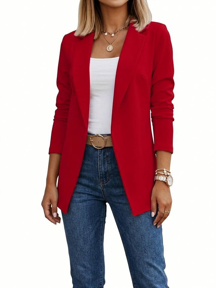 Montera | Eleganter, Drapierter Longblazer Damen für Vielseitige Looks 4