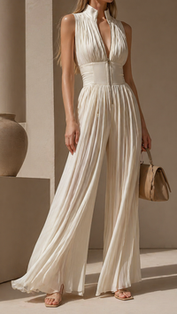 Nora | Moderner fließender Falten Jumpsuit