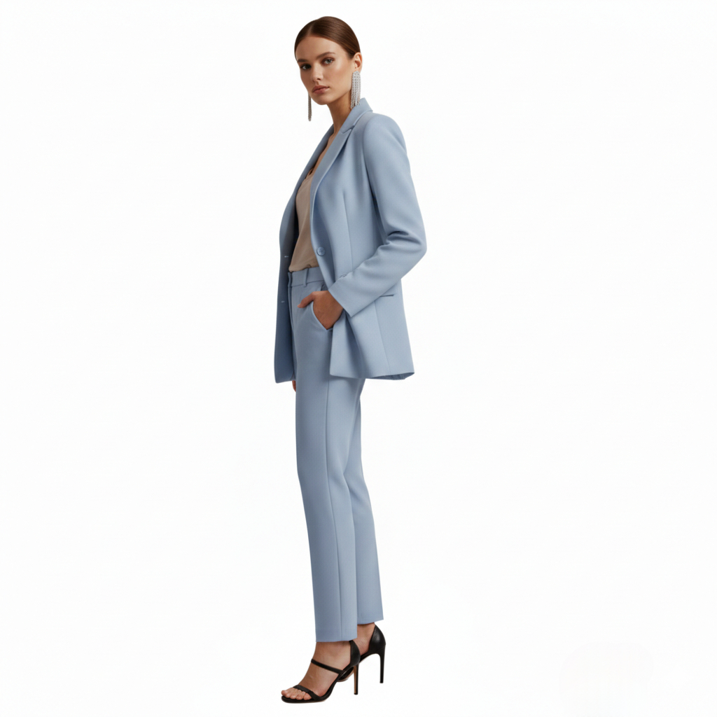 Natascha | Eleganter Damen Anzug Blau – Zweireihig, Maßgeschneidert &amp; Festlich 4