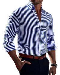 Bruno | Elegantes Gestreiftes Herrenhemd mit Moderner Passform
