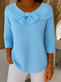 Martha | Eleganter Pullover mit Schleifendetail für femininen Charme