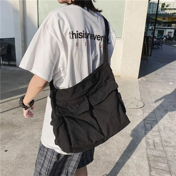 Nele | Geräumige Canvas Tragetasche mit Mehreren Taschen 2