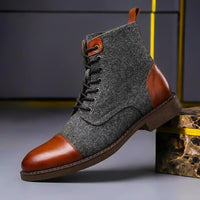 Alexander | Exclusive and Stylish Men's Winter Boots Made of Leather and Wool