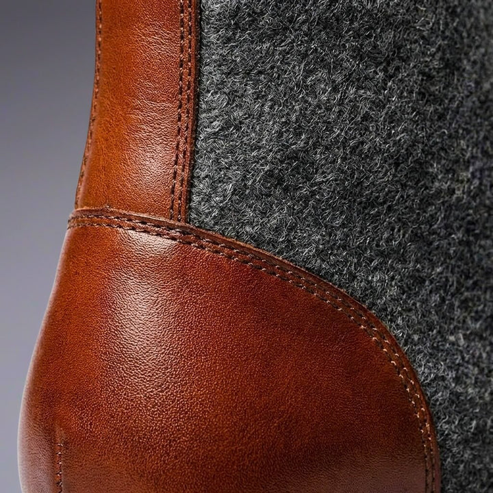 Nicholas | Außergewöhnlich warme und hochwertige Leder Wollstiefel 5