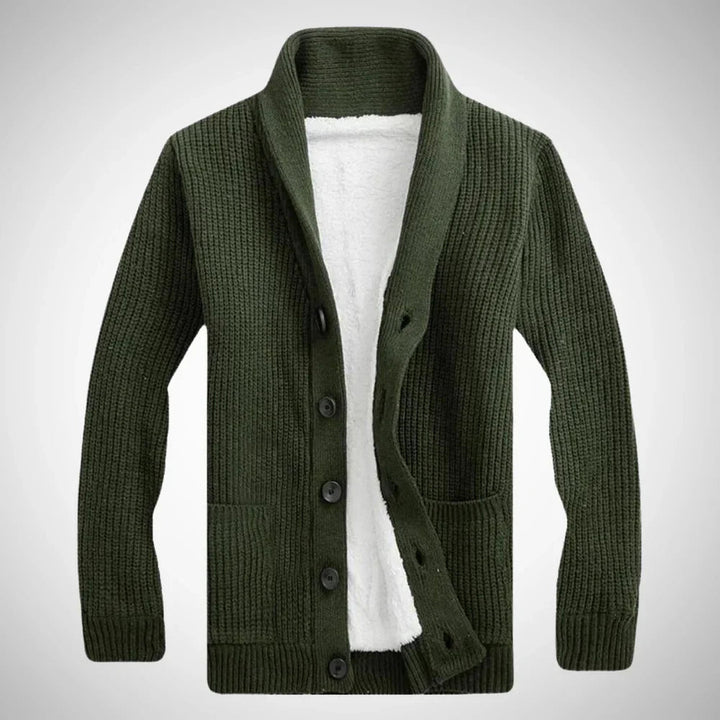 Niklas | Stilvolle Fleece-Winterstrickjacke 0