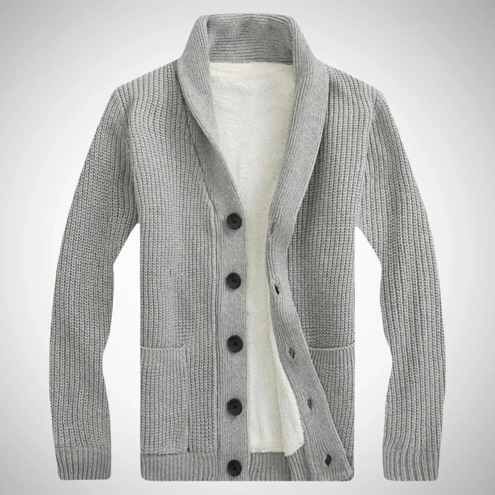 Niklas | Stilvolle Fleece-Winterstrickjacke 4