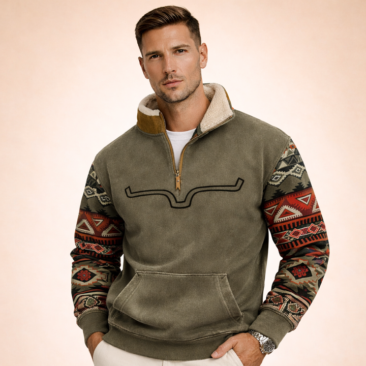 Noah | Gemütlicher, moderner Viertelreißverschluss-Pullover 0