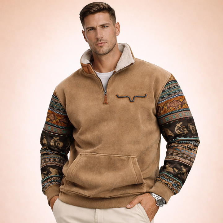 Noah | Gemütlicher, moderner Viertelreißverschluss-Pullover 2