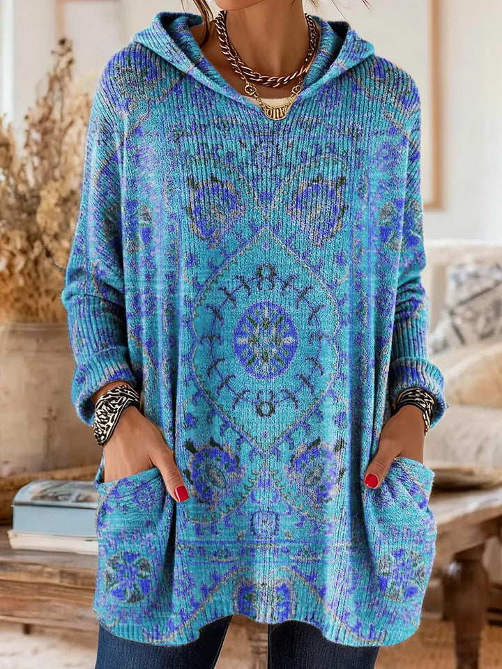 Nora | Bequeme Kapuzen-Tunika mit Retro-Ethno-Print für Damen 9
