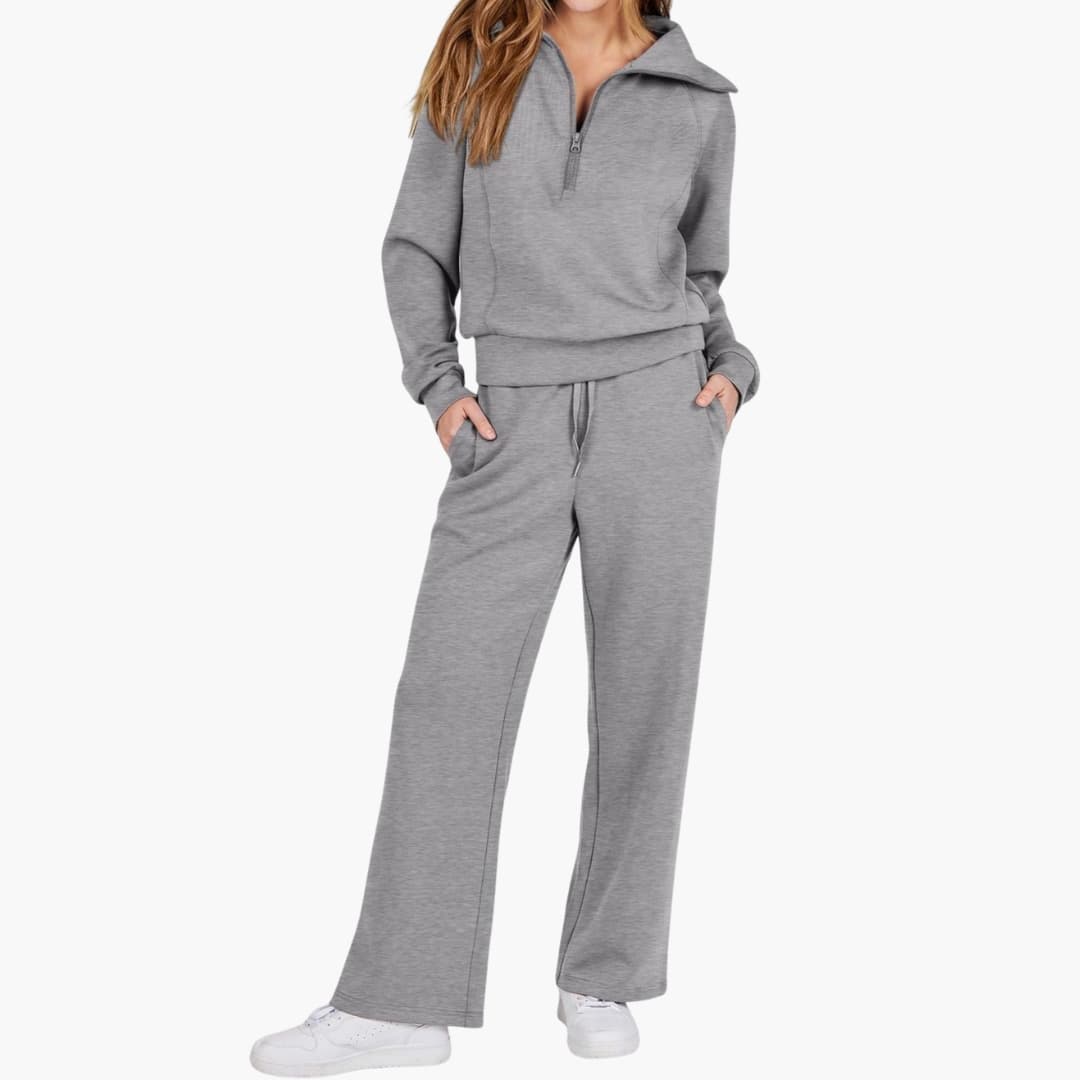 Nora | Elegantes, Bequemes Lounge-Set mit Halbreißverschluss und Weitem Bein 14