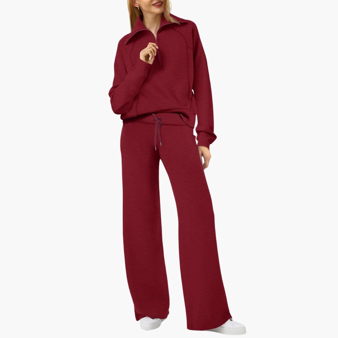 Nora | Elegantes, Bequemes Lounge-Set mit Halbreißverschluss und Weitem Bein 16