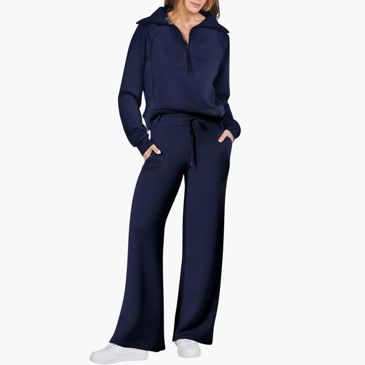 Nora | Elegantes, Bequemes Lounge-Set mit Halbreißverschluss und Weitem Bein 19