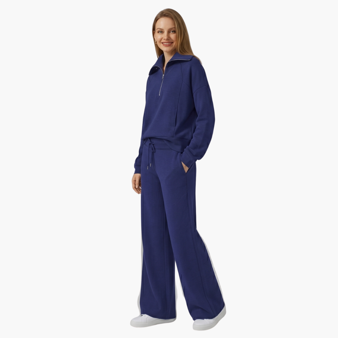 Nora | Elegantes, Bequemes Lounge-Set mit Halbreißverschluss und Weitem Bein 4