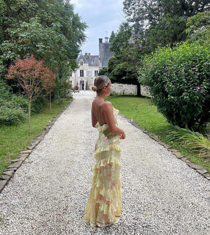 Nora | Maxikleid Sommer Elegante Fließende Silhouette Rüschen Design 4