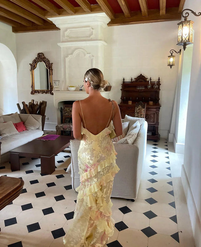 Nora | Maxikleid Sommer Elegante Fließende Silhouette Rüschen Design 5