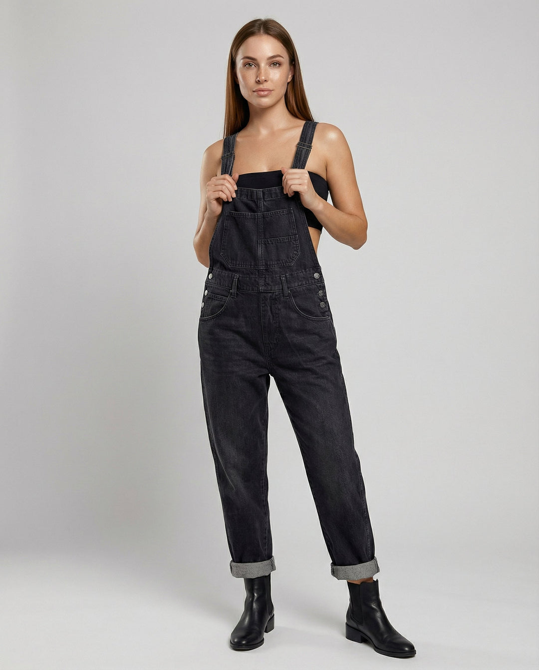 Nora | Trendige, Bequeme &amp; Stilvolle Damen Jeans-Latzhose 0