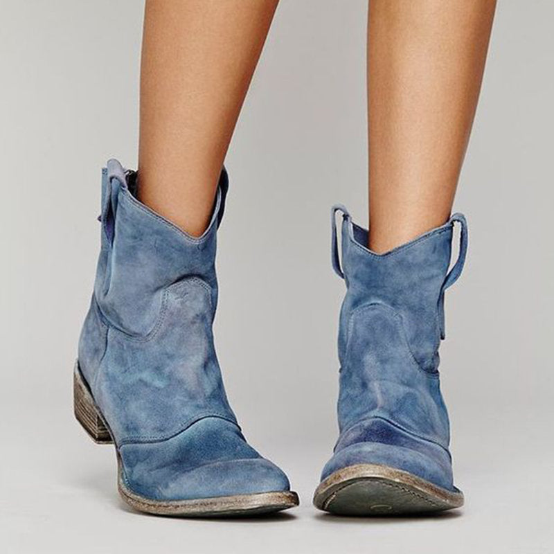 Nubri | Elegante Wildleder-Stiefeletten mit Blockabsatz 3