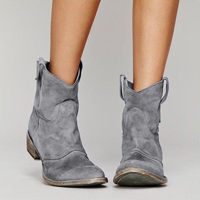 Nubri | Elegante Wildleder-Stiefeletten mit Blockabsatz 6