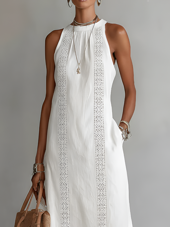 Octavia | Elegantes, Besticktes &amp; Ärmelloses Damen Midikleid 3