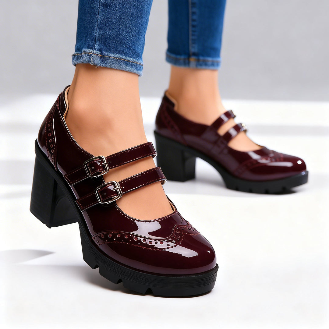 Olivia | Damen Schuhe Schuhe Damen Mary Jane Blockabsatz Elegant Vintage Stil 5